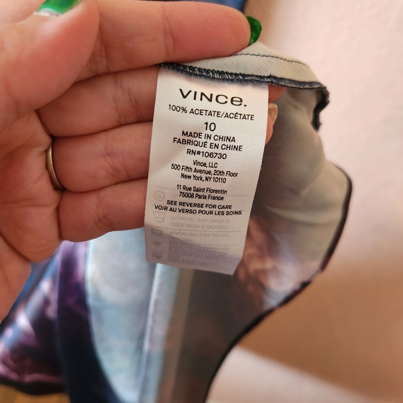 Vince Night Garden Square Neck Maxi Sleeveless Slip Dress - Picture 12 of 13